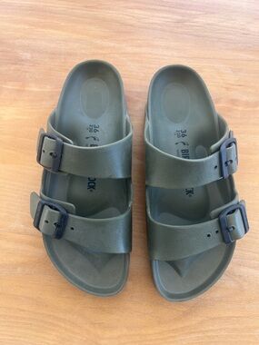 Birkenstock Two-Strap EVA Sandals - Olive